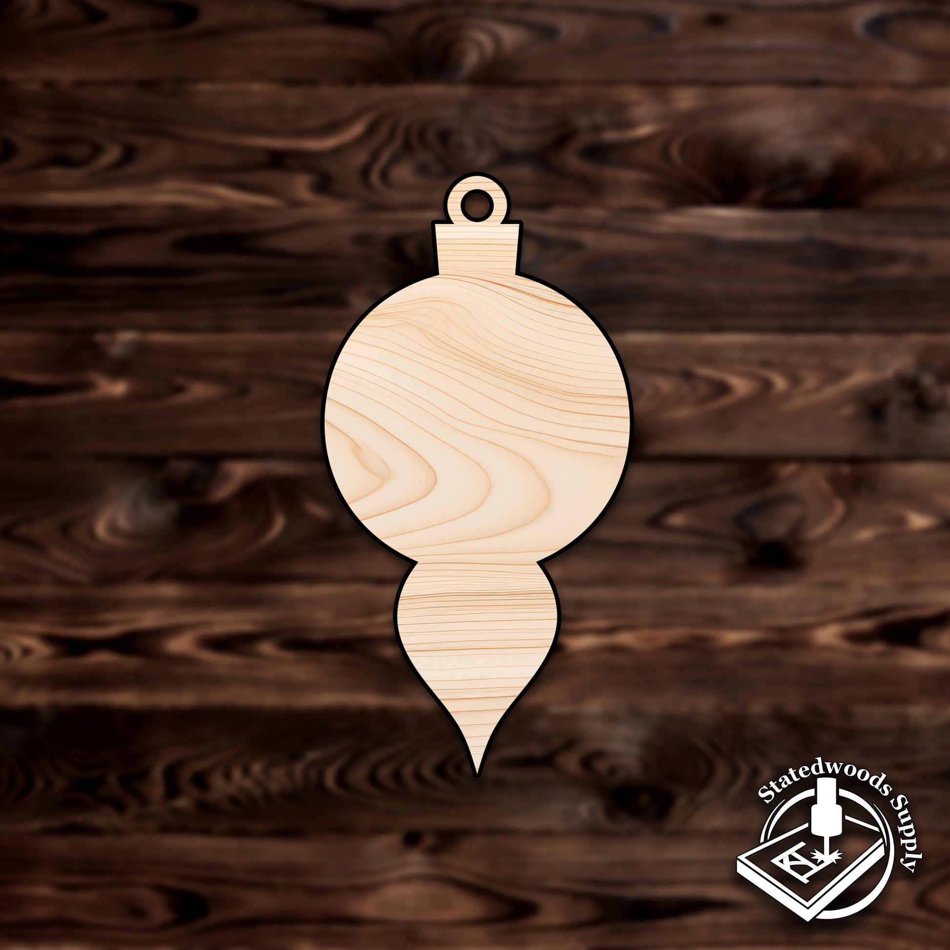 finial ornament christmas winter  plywood craft cutout