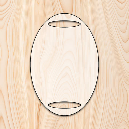 Oval Cutting Board or Charcuterie Board Router Template for woodworking, perfect for shaping custom sized cutting boards, charcuterie boards, and custom projects.