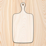 Paddle Style Cutting Board or Charcuterie Board Router Template for woodworking, perfect for shaping custom sized cutting boards, charcuterie boards, and custom projects.