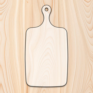 Paddle Style Cutting Board or Charcuterie Board Router Template for woodworking, perfect for shaping custom sized cutting boards, charcuterie boards, and custom projects.