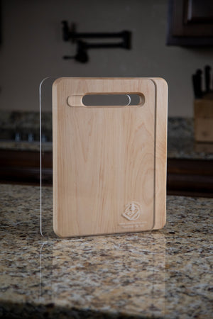 Pallet style cutting board router template for woodworking, perfect for shaping custom sized cutting boards, charcuterie boards, and custom projects.