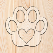 Paw Print Animal Acrylic Craft Cutout