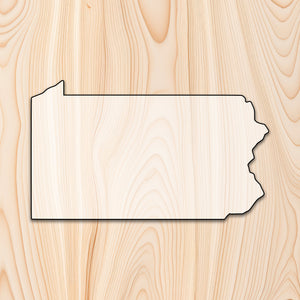 Pennsylvania State  Acrylic Craft Cutout - Transparent laser-cut acrylic craft cutout designed as a router template, featuring precise shapes and durable construction for various crafting projects.