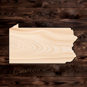 Pennsylvania State Plywood Craft Cutout , a Intricate laser-cut craft cutout made of high quality birch plywood, featuring detailed designs and clean edges, perfect for home decor or DIY projects.