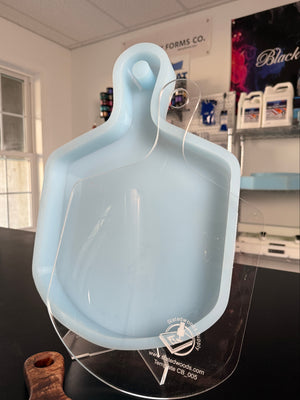 Pizza Peel Style Silicone Epoxy Mold with Acrylic Template