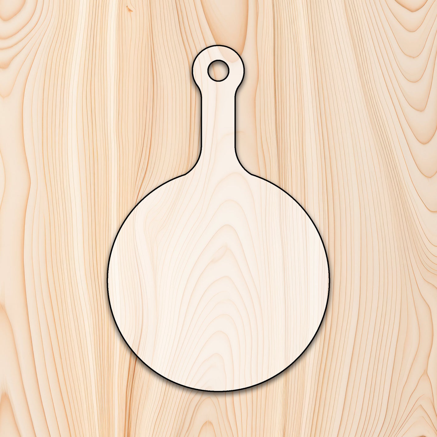 Pizza Style Cutting Board or Charcuterie Board Router Template for woodworking, perfect for shaping custom sized cutting boards, charcuterie boards, and custom projects.
