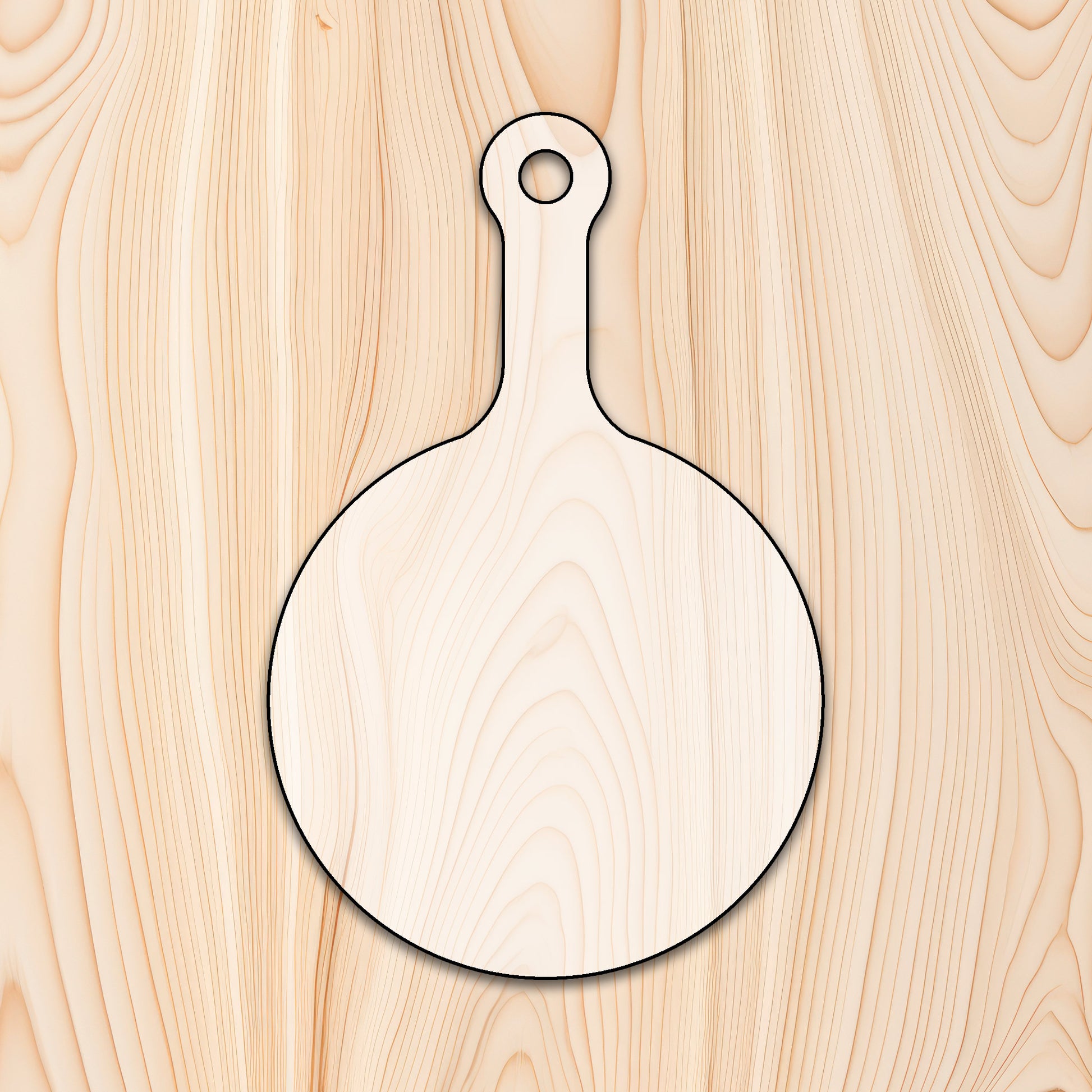 Pizza Style Cutting Board or Charcuterie Board Router Template for woodworking, perfect for shaping custom sized cutting boards, charcuterie boards, and custom projects.
