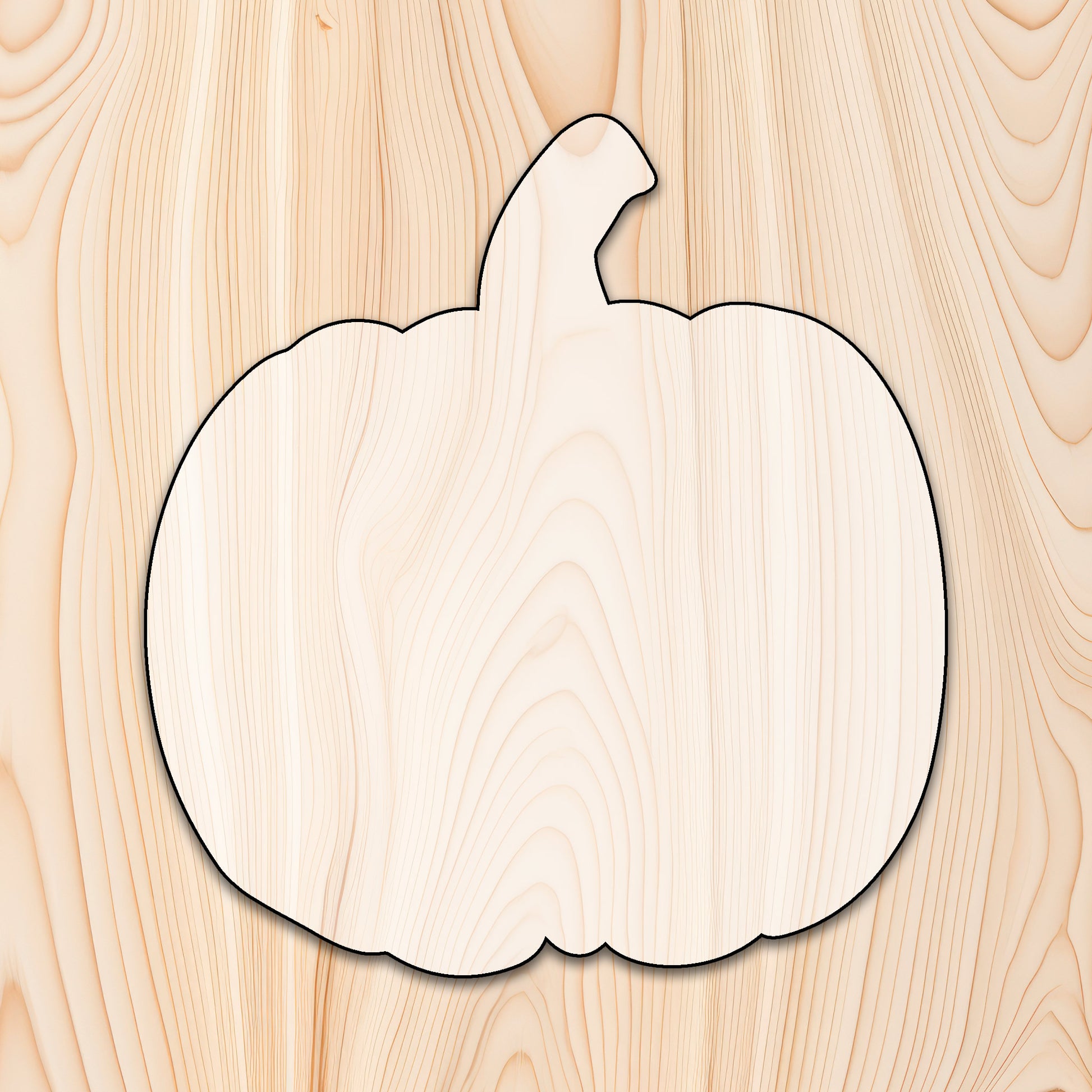 Pumpkin  Acrylic Craft Cutout - Transparent laser-cut acrylic craft cutout designed as a router template, featuring precise shapes and durable construction for various crafting projects.