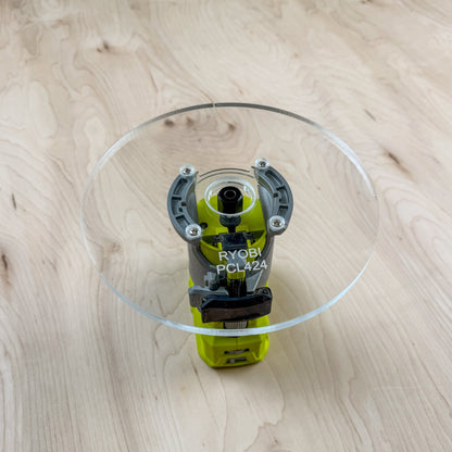 8 inch Round Acrylic Router Base Plate - fits Ryobi PCL 424