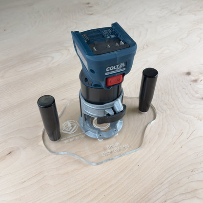 Double Handle Acrylic Router Base - fits  Bosch GKF18V-25N