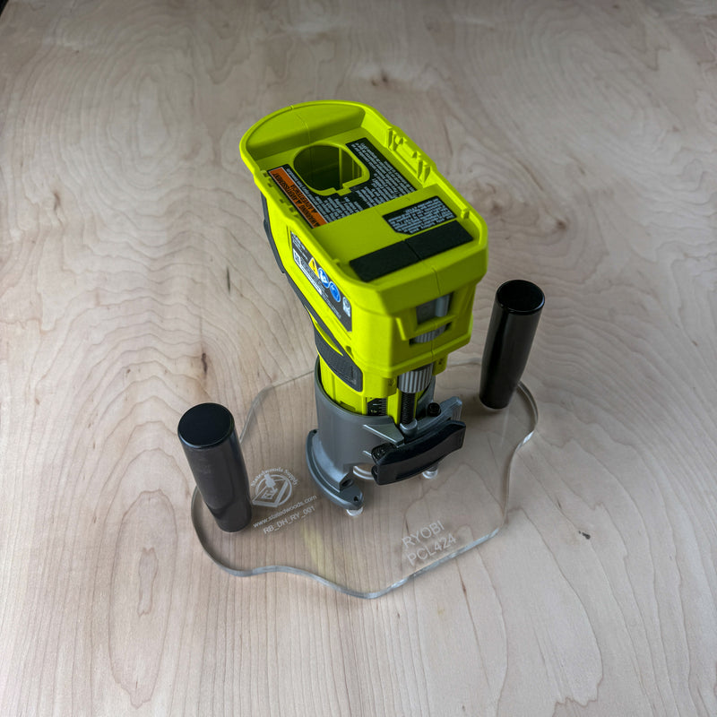 Double Handle Acrylic Router Base - fits Ryobi PCL424