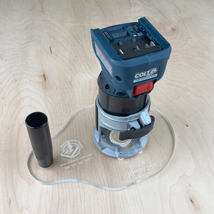 Single Handle Acrylic Router Base - fits  Bosch GKF18V-25N