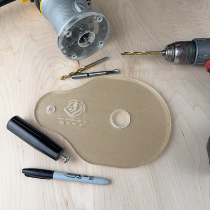 Single Handle Acrylic DIY Router Base - Drill to Fit Your Router