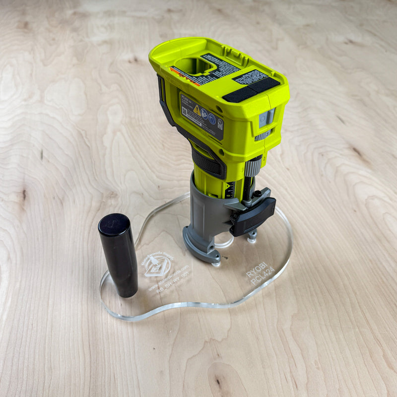 Single Handle Acrylic Router Base - fits Ryobi PCL424