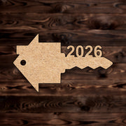 Realtor House Key 2026 MDF Craft Cutout
