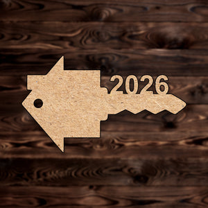 Realtor House Key 2026 MDF Craft CutoutMDF Craft Cutout , a Intricate laser-cut craft cutout made of MDF, featuring detailed designs and clean edges, perfect for home decor or DIY projects.
