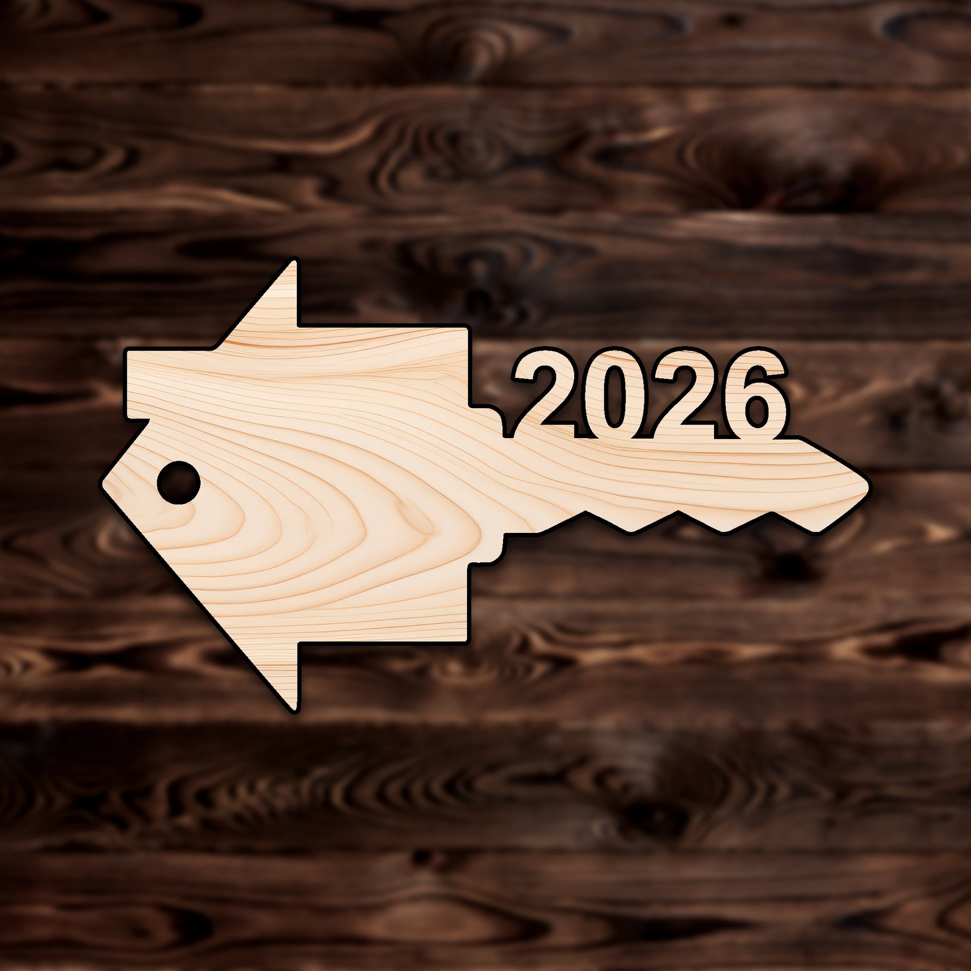 Realtor House Key 2026 Plywood Craft Shape, a Intricate laser-cut craft cutout made of high quality birch plywood, featuring detailed designs and clean edges, perfect for home decor or DIY projects.