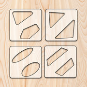 Recessed Handle Cutting Board or Charcuterie Board Acrylic Router Template Kit (4 Piece Template Kit)