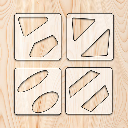 Recessed Handle Cutting Board or Charcuterie Board Router Template Kit (4 Piece Template Kit) Our Recessed Handle Templates Kits can help you cut that perfect shape on any and all of your projects.  Each template has 2 shapes to choose from and this kit comes with 4 templates total! These 1/4" thick acrylic templates are perfect for holding up to receptive use and the clear template allows you to position exactly where you like best while still being able to see your wood grain through.  