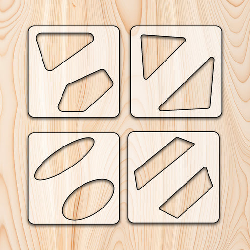 Recessed Handle Cutting Board or Charcuterie Board Acrylic Router Template Kit (4 Piece Template Kit)