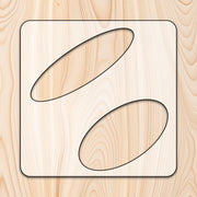 Recessed Oval Handle Cutting Board or Charcuterie Board Acrylic Router Template
