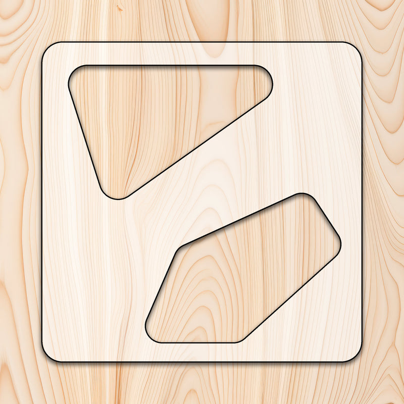 Recessed Triangle Handle Cutting Board or Charcuterie Board Acrylic Router Template