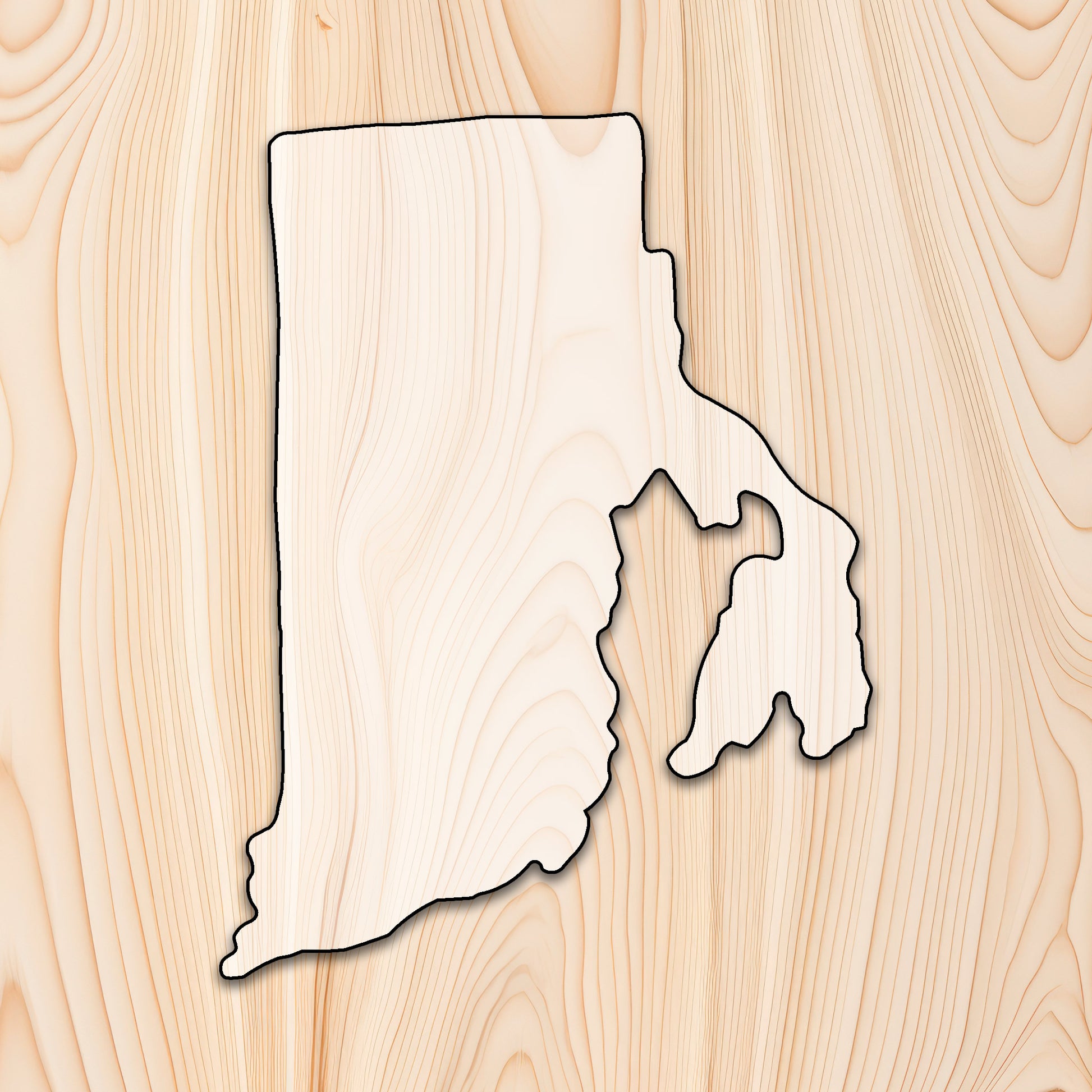 Rhode Island Cutting Board or Charcuterie Board Acrylic Router Template - Create bold, eye-catching Rhode Island-shaped cutting boards and charcuterie boards with precision and repeatability using our Rhode Island Acrylic Router Template. Whether you're making products to sell or crafting custom gifts, this template gives you the control and consistency needed for professional results.