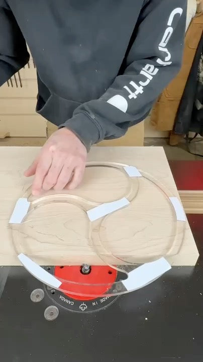Round 3 Teardrop Pocket Tray Acrylic Router Template