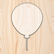 Round Balloon with String Acrylic Craft Cutout