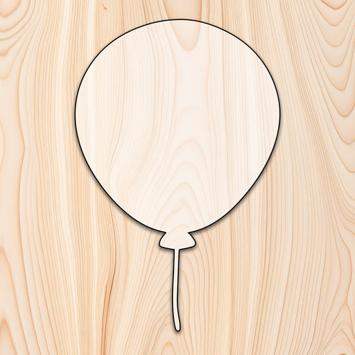 Round Balloon with String Acrylic Craft Cutout