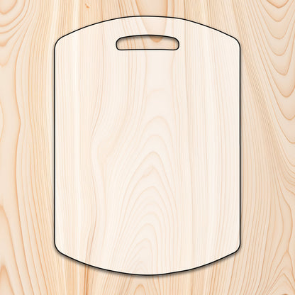 Rounded edge cutting board router template for woodworking, perfect for shaping custom sized cutting boards, charcuterie boards, and custom projects.