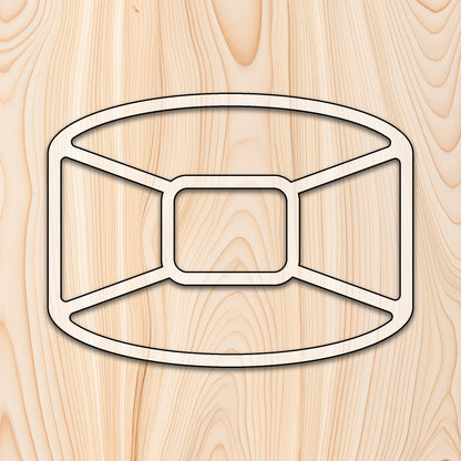 Rounded Rectangle 5 Recessed Pocket Tray Router Template for woodworking, perfect for shaping custom sized cutting boards, charcuterie boards, trays  and custom projects.