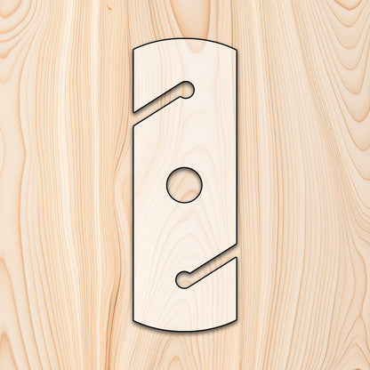 Rounded Rectangle Wine Glass Caddy Router Template for woodworking, perfect for shaping custom sized cutting boards, charcuterie boards, and custom projects.