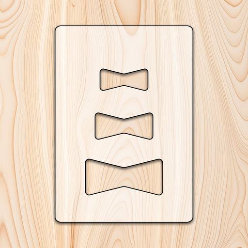 Bowtie Inlay (Router Friendly) Acrylic Router Templates