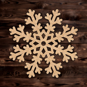 Fernlike Christmas Snowflake MDF Craft Cutout