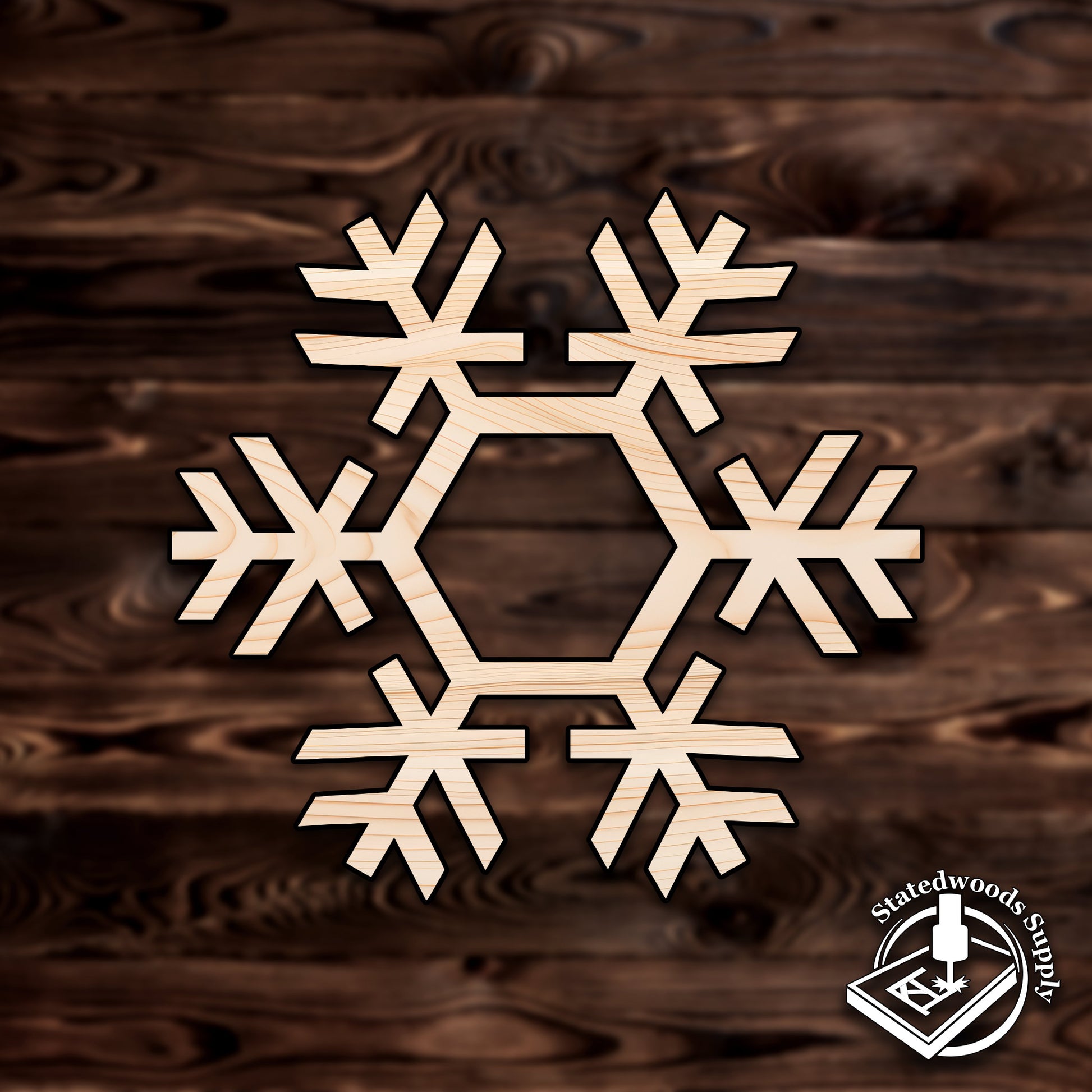 snowflake christmas winter plywood craft cutout