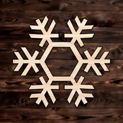 Stellar Snowflake Plywood Craft Cutout