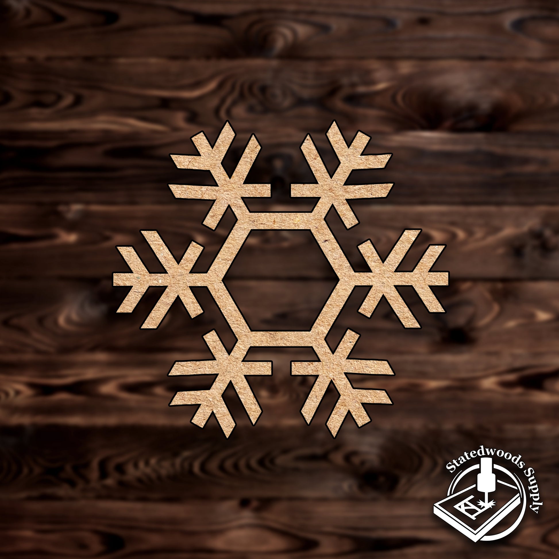 snowflake christmas MDF wood craft cutout