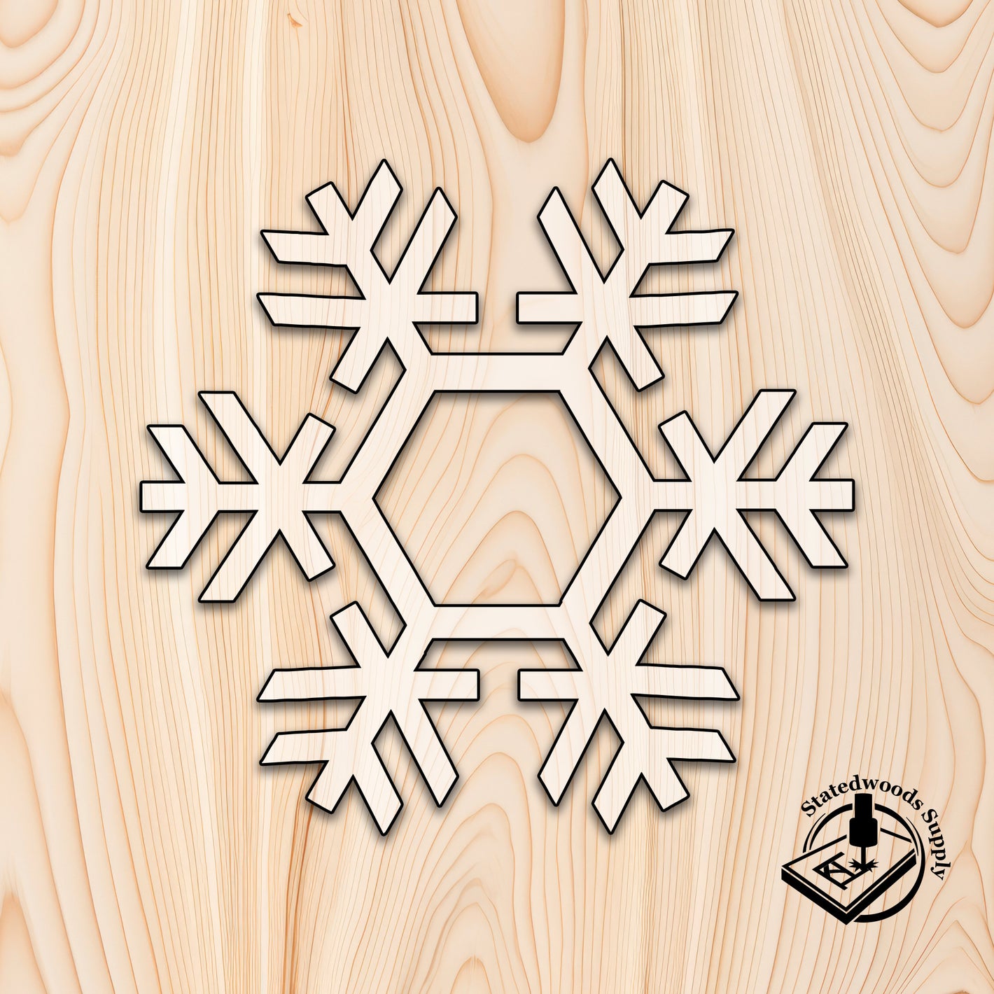 snowflake acrylic christmas craft cutout