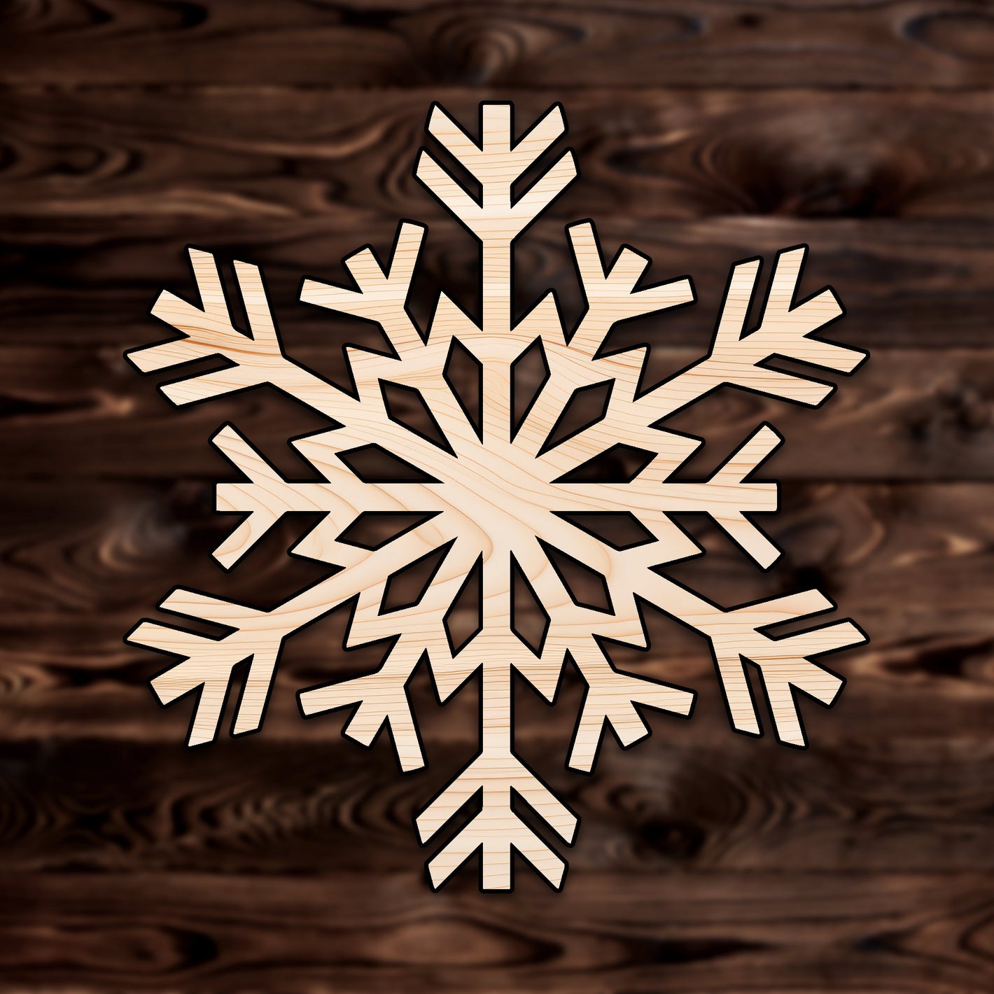 Christmas Snowflake Plywood Craft Shape