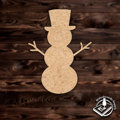 Snowman MDF Craft Cutout