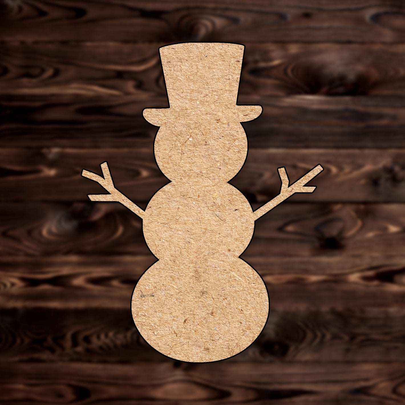 Snowman MDF Craft Cutout