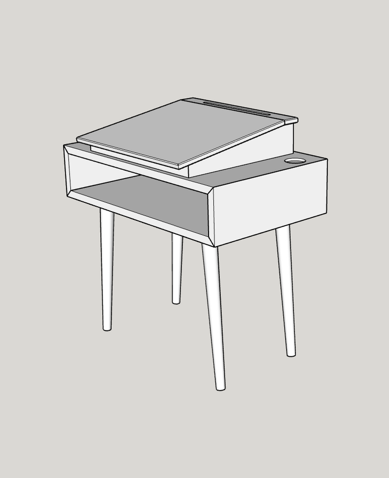 Mid-Century Modern Desk Build Digital Plans