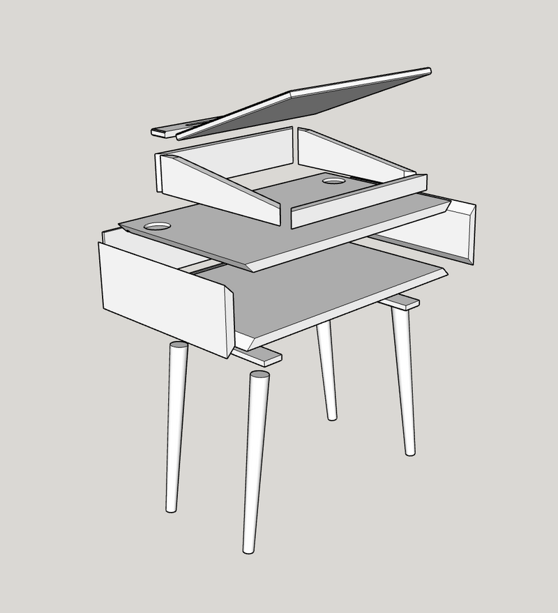 Mid-Century Modern Desk Build Digital Plans