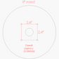 8 inch Round Acrylic Router Base Plate - fits DWP611 or DCW600B