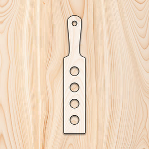 Shot Glass Flight Router template - Streamline your woodworking projects with this precision-cut acrylic shot glass flight template, designed to help you craft flawless shot glass flight boards every time. Perfect for hobbyists and professionals alike, this template ensures consistency and accuracy, so your finished product is both functional and beautiful.

The template features four evenly spaced 1.5" circular cutouts, tailored for standard shot glasses, along with a handle outline for easy carrying. 