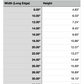Size Chart for North Dakota Cutting Board or Charcuterie Board Acrylic Router Template