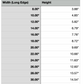 Size Chart for Oklahoma Cutting Board or Charcuterie Board Acrylic Router Template
