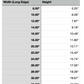 Size Chart for Washington Cutting Board or Charcuterie Board Acrylic Router Template
