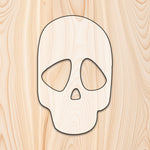 Skull Acrylic Craft Cutout - Transparent laser-cut acrylic craft cutout designed as a router template, featuring precise shapes and durable construction for various crafting projects.